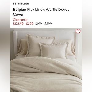 Pottery Barn Cal. King/King Duvet cover Flax